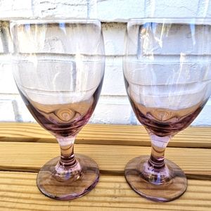 Vintage Libbey Glassware - PREMIERE PLUM - Set of two ( 2 ) Ice Tea Glasses -